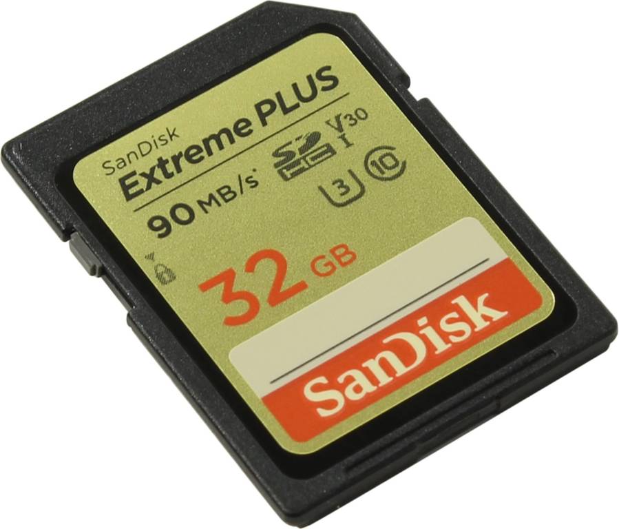    SDHC 32Gb SanDisk Extreme Plus [SDSDXWF-032G-GNCIN] UHS-I U3