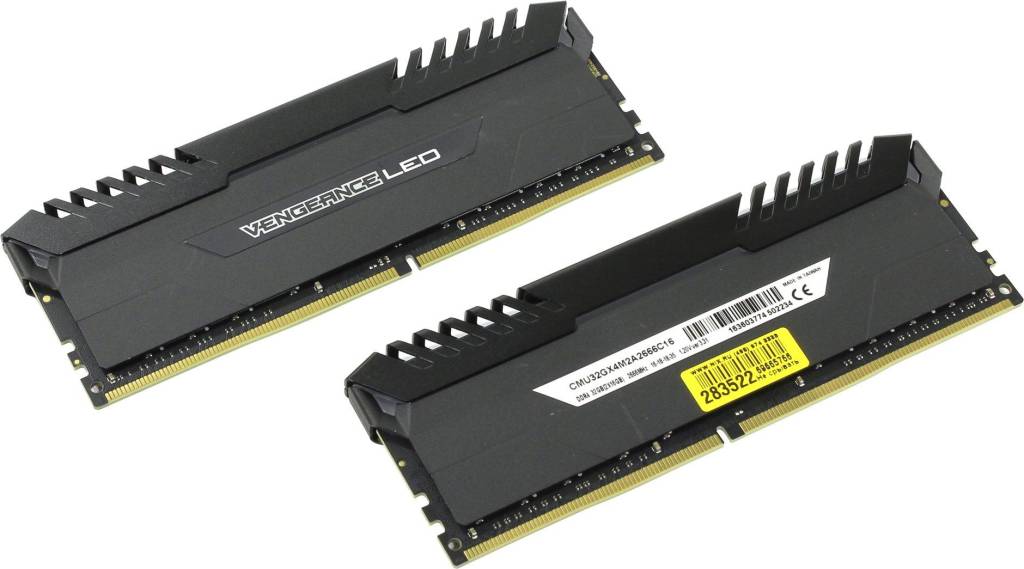    DDR4 DIMM 32Gb PC-21300 Corsair Vengeance LED [CMU32GX4M2A2666C16] KIT 2*16Gb