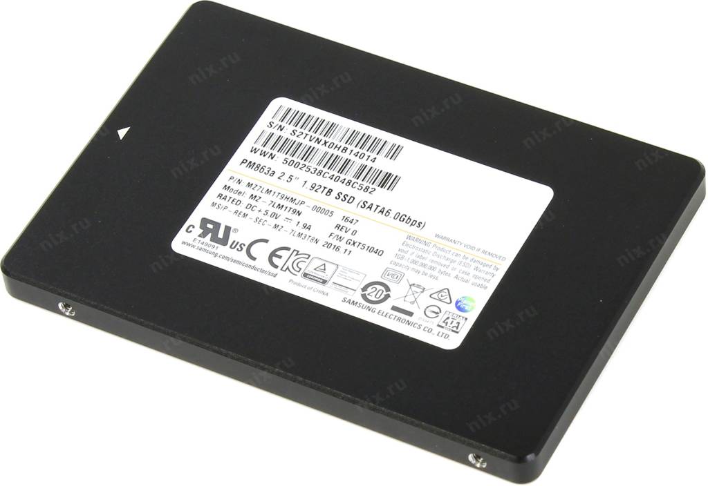   SSD 1.92 Tb SATA-III Samsung PM863a [MZ7LM1T9HMJP] 2.5 V-NAND TLC (OEM)