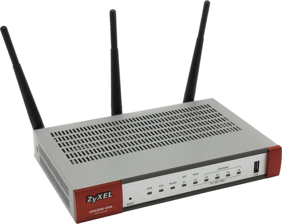    ZyXEL[USG20W-VPN]UTM Firewall(4UTP/DMZ 10/100/1000Mbps,1SFP,1WAN,802.11a/b/g/n/ac,1