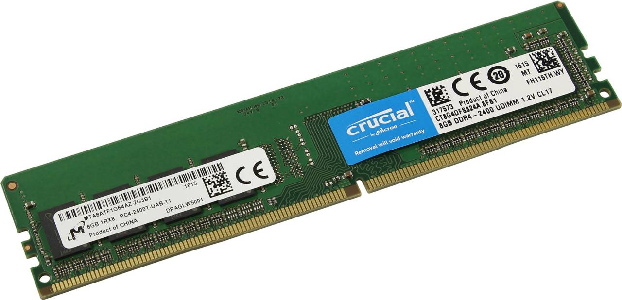   DDR4 DIMM  8Gb PC-19200 Crucial [CT8G4DFS824A] CL17