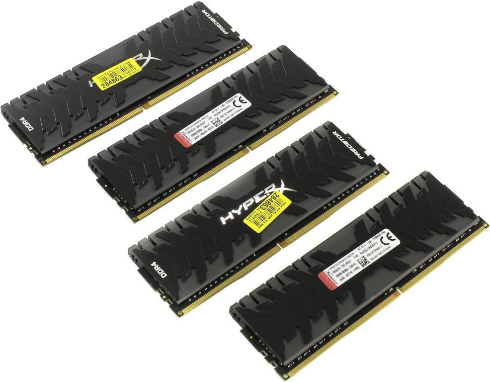    DDR4 DIMM 16Gb PC-24000 Kingston HyperX Predator [HX430C15PB3K4/16] KIT 4*4Gb CL15