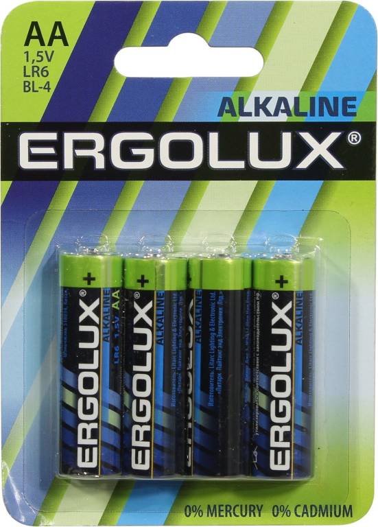  .  AA 1.5V Ergolux [LR6 BL-4] Size AA,  (alkaline) [. 4 .]