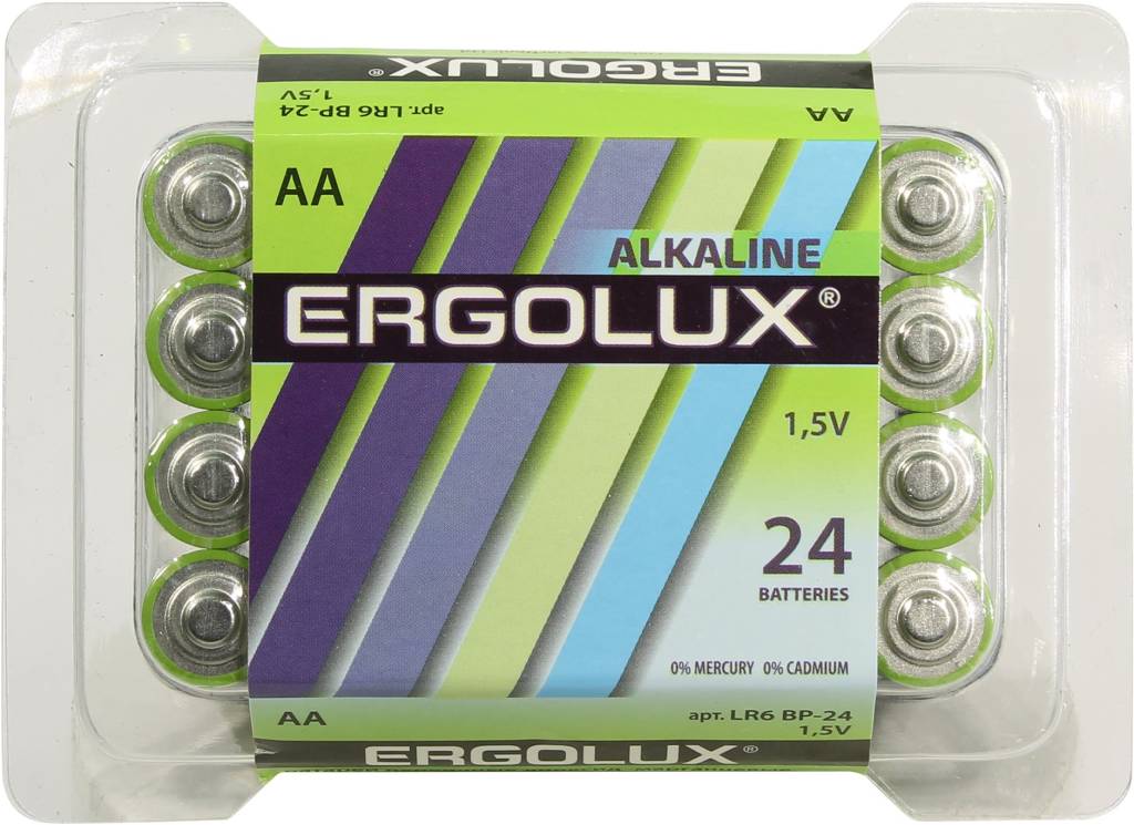  .  Ergolux [LR6 BP-24] Size AA,  (alkaline) [. 24 .]