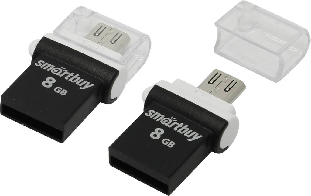   USB2.0/USB micro-B OTG  8Gb SmartBuy [SB8GBPO-K] (RTL)