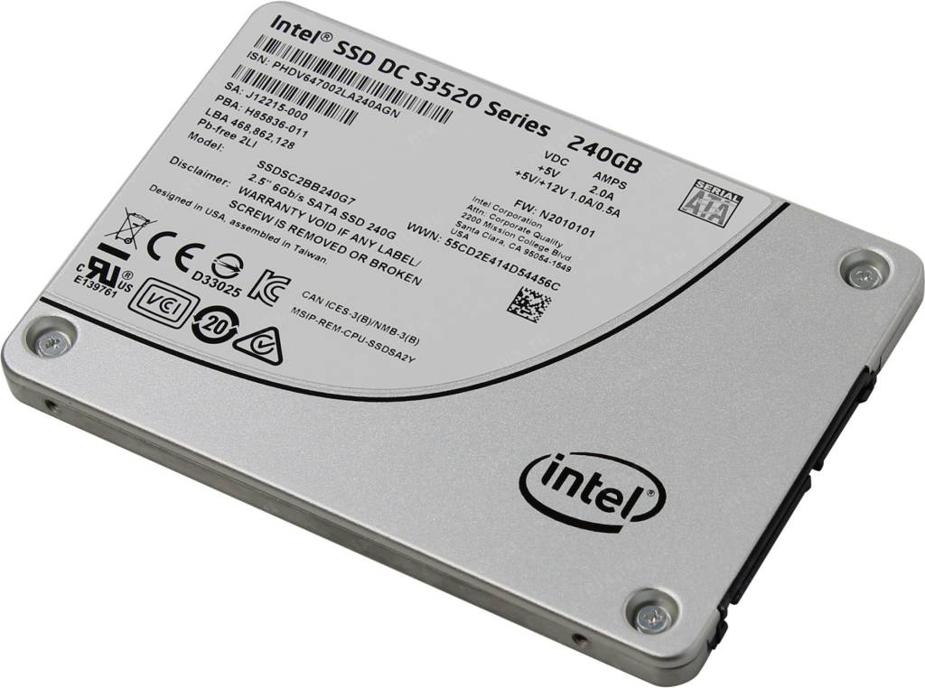   SSD 240 Gb SATA-III Intel DC S3520 Series [SSDSC2BB240G701] 2.5 3D MLC