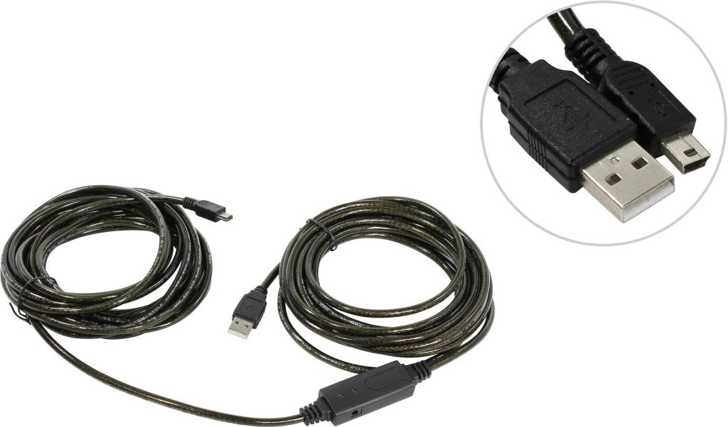     USB 2.0-repeater AM-- >mini-B 5P 10 Greenconnect[GCR-UM2M5P1-BD2S-10.0m]