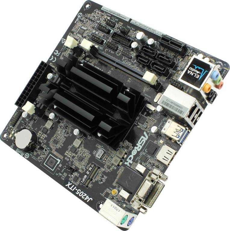    ASRock J4205-ITX(Pentium J4205 onboard)(RTL)Dsub+DVI+HDMI GbLAN SATA Mini-