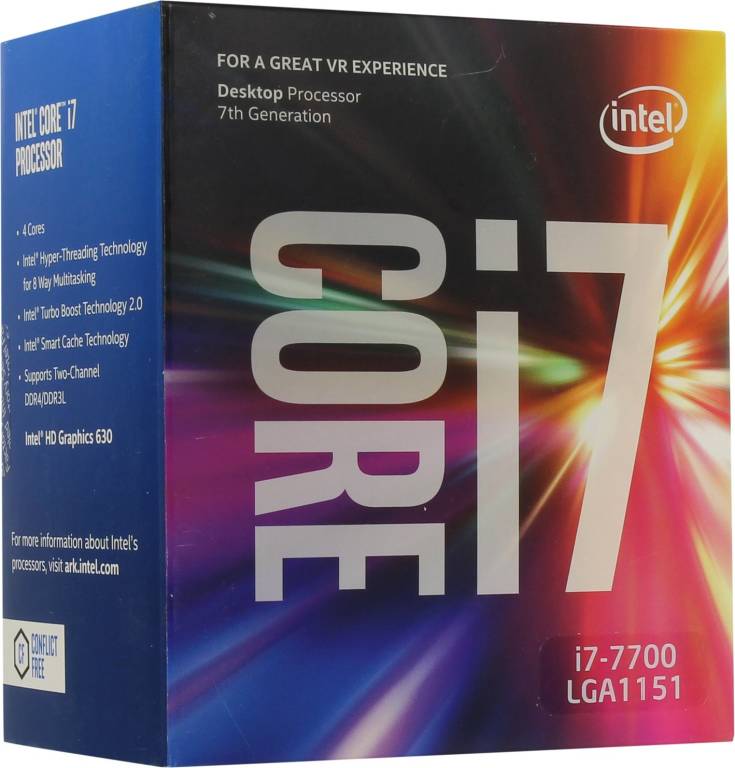   Intel Core i7-7700 BOX 3.6 GHz/4core/SVGA HD Graphics 630/8Mb/ LGA1151