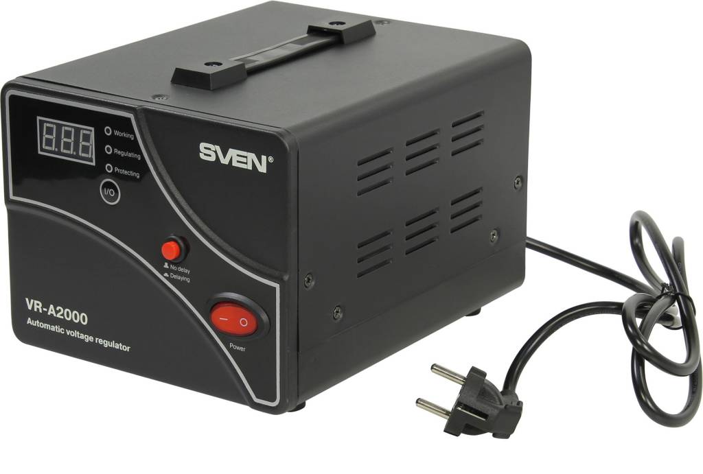    2000VA SVEN [VR-A 2000 Black] (.140-275V, .198-253V, 1200W, 2  Euro)