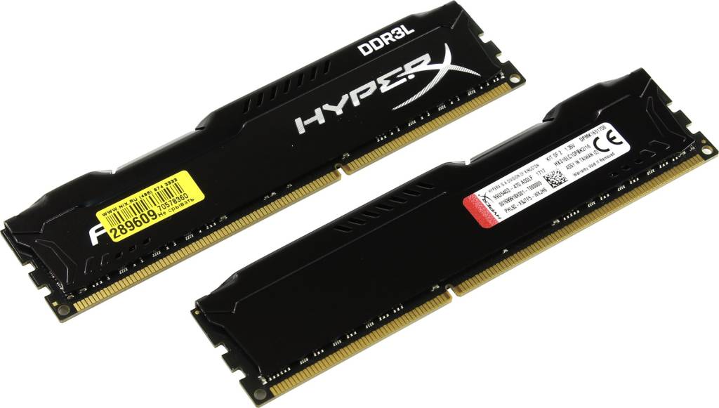    DDR3 DIMM 16Gb PC-12800 Kingston HyperX Fury [HX316LC10FBK2/16] KIT 2*8Gb CL10,Low Vo