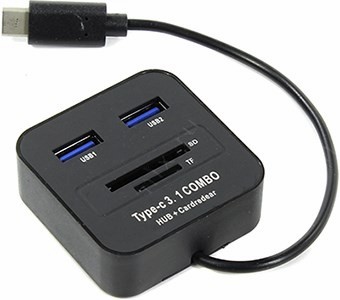   USB3.0 HUB 2-port + SDXC/microSDXC Card Reader