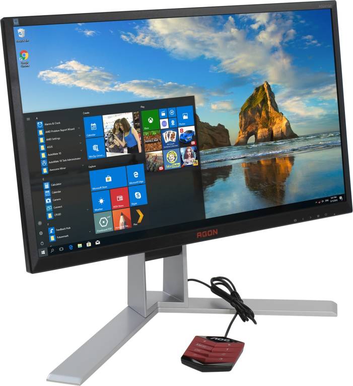   23.8 AOC AG241QX[Black-Red]  (LCD,Wide,2560x1440,D-Sub,DL DVI,HDMI,DP,USB3.