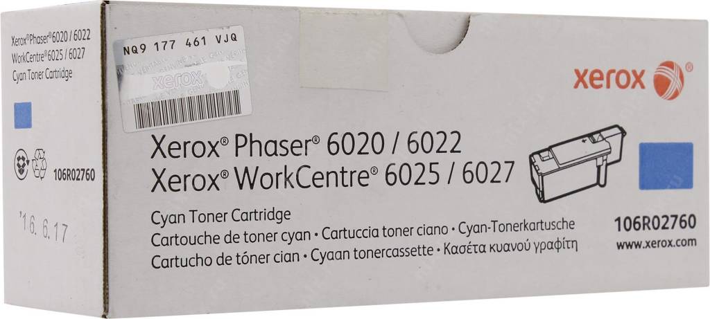  - Xerox 106R02760 Cyan ()  Phaser 6020/6022/WorkCentre 6025/6027 ,1K