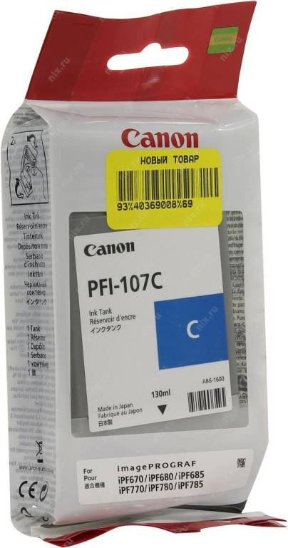   Canon PFI-107C Cyan (o)  iPF670/680/685/770/780/785 (6705B002)