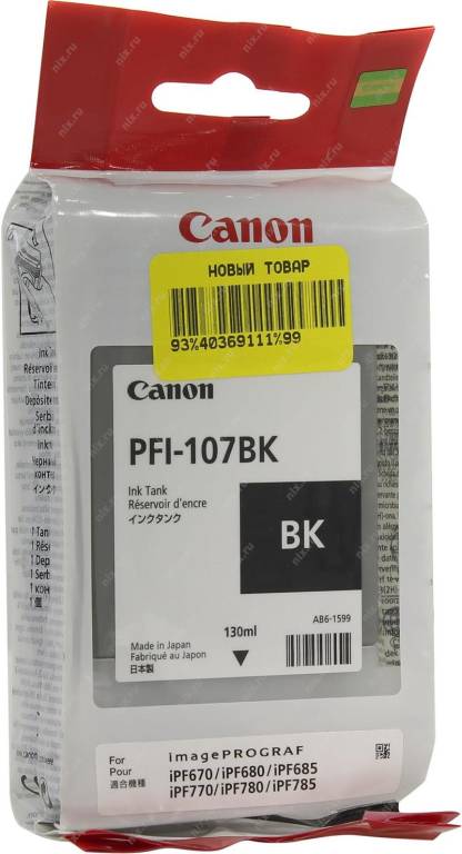   Canon PFI-107BK Black (o)  iPF670/680/685/770/780/785 (6706B002)