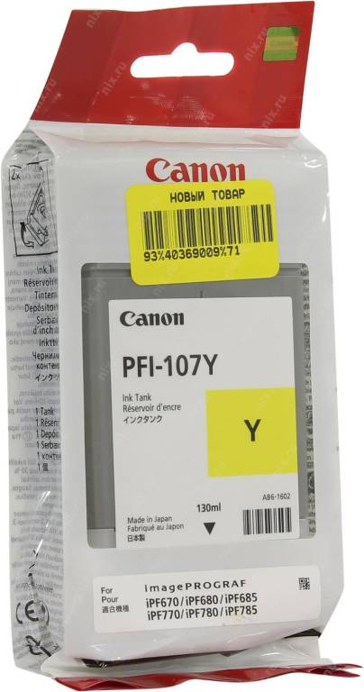   Canon PFI-107Y Yellow (o)  iPF670/680/685/770/780/785 (6708B002)