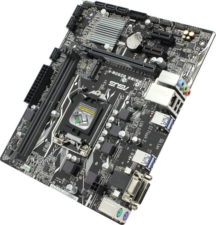    LGA1151 ASUS PRIME B250M-K (RTL) [B250] PCI-E Dsub+DVI GbLAN SATA MicroATX 2DDR4