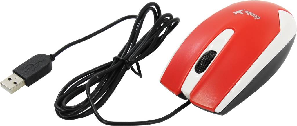   USB Genius DX-100X Optical Mouse [Red] (RTL) 3.( ) (31010229101)