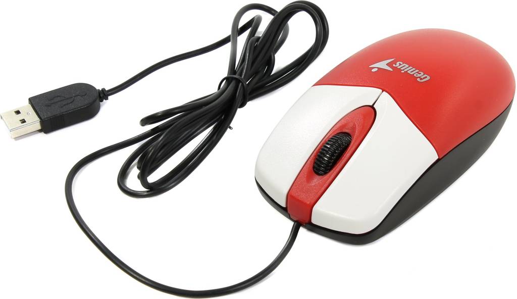   USB Genius Optical Mouse DX-165 [Red] (RTL) 3.( ) (31010234101)