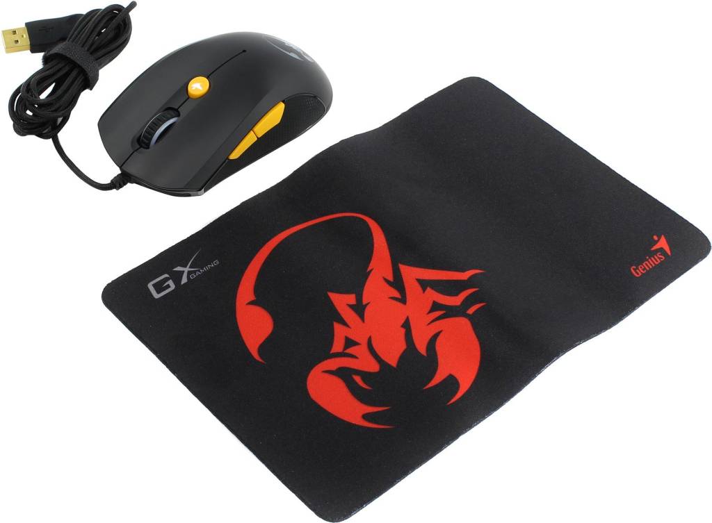   USB Genius Gaming Mouse M6-600 Black+Orange (RTL) 6.( ) (31040063102)