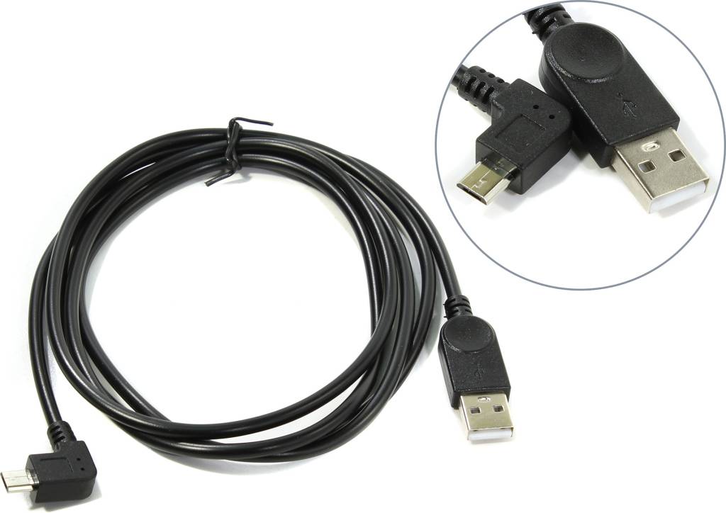 купить Кабель USB 2.0 AM-- >micro-B 1.5м, угловой коннектор Orient [MU-215B2]
