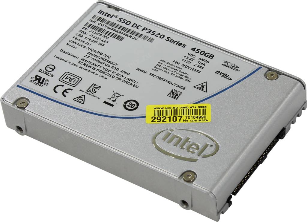   SSD 450 Gb U.2 Intel DC P3520 Series [SSDPE2MX450G701] 2.5 3D MLC
