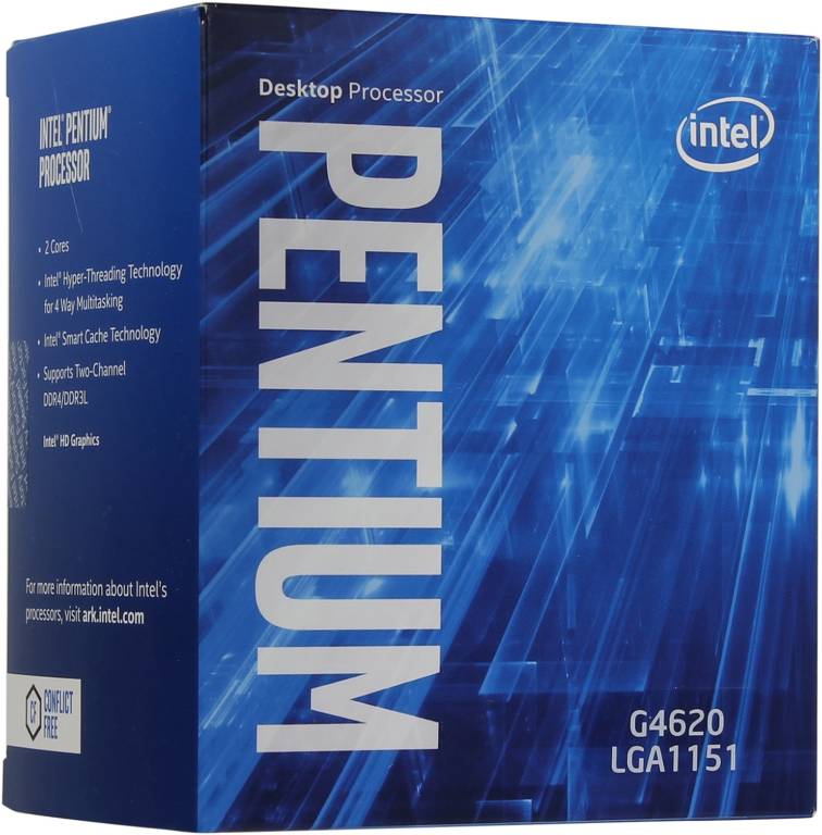   Intel Pentium G4620 BOX 3.7 GHz/2core/SVGA HD Graphics 630/0.5+3Mb/51W/8GT/s LGA1151