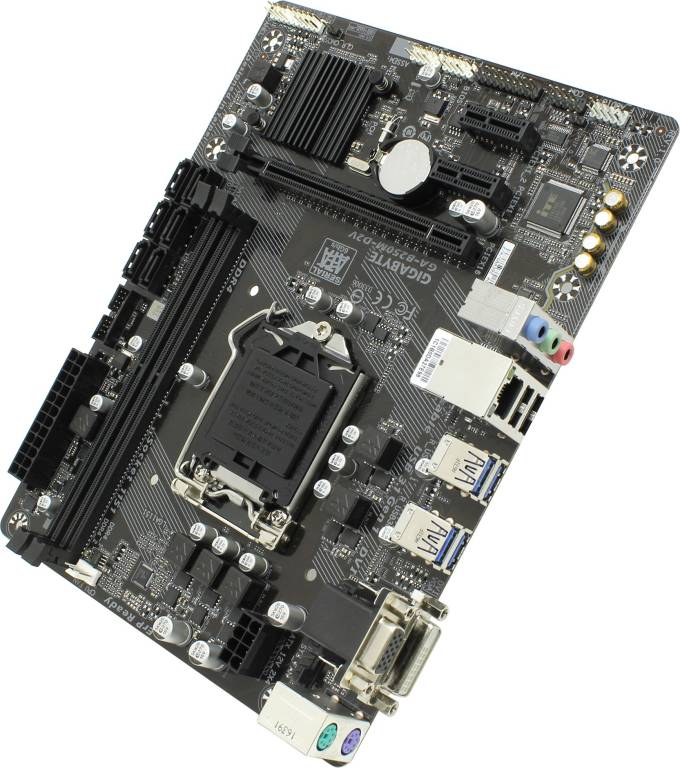    LGA1151 GIGABYTE GA-B250M-D2V rev1.0(RTL)[B250]PCI-E Dsub+DVI GbLAN SATA MicroATX