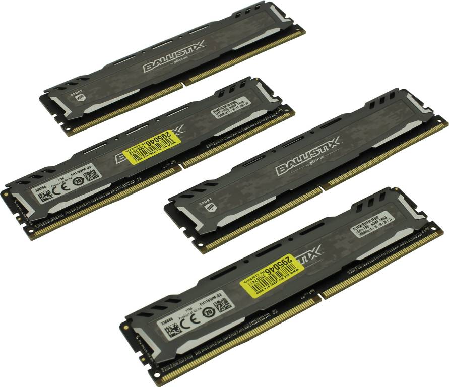    DDR4 DIMM 16Gb PC-21300 Ballistix Sport [BLS4C4G4D26BFSB] KIT 4*4Gb