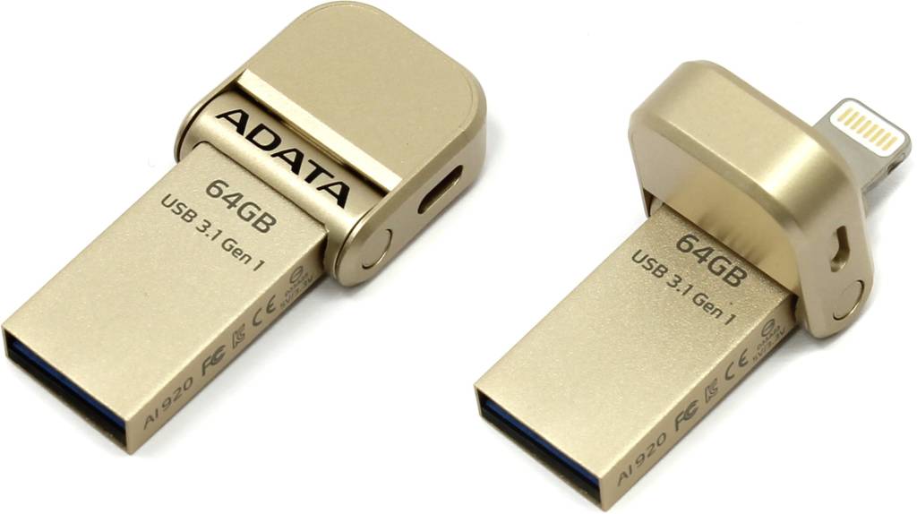   USB3.1/Lightning 64Gb ADATA AI920 [AAI920-64G-CGD]