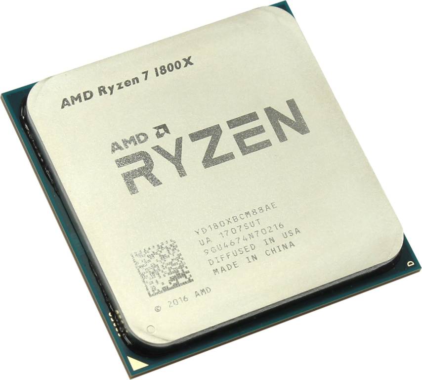   AMD Ryzen 7 1800X (YD180XB) 3.6 GHz/8core/4+16Mb/95W Socket AM4