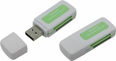   Orient [CR-011G] USB2.0 SD/microSD/MS Duo/M2 Card Reader/Writer