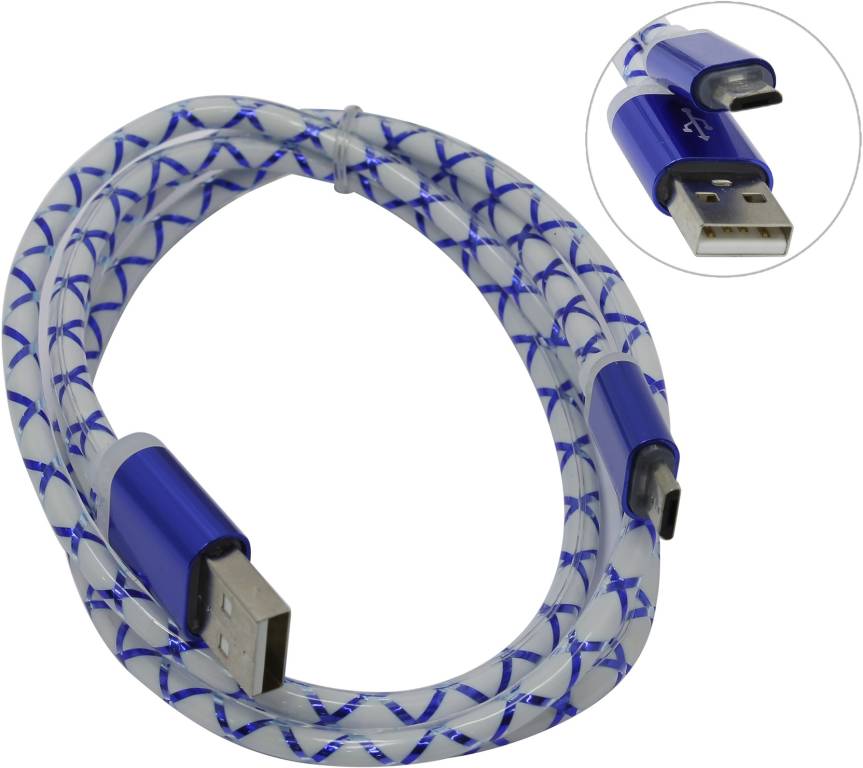   USB 2.0 AM-- >micro-B 1.0 (Blue) Defender [87555]