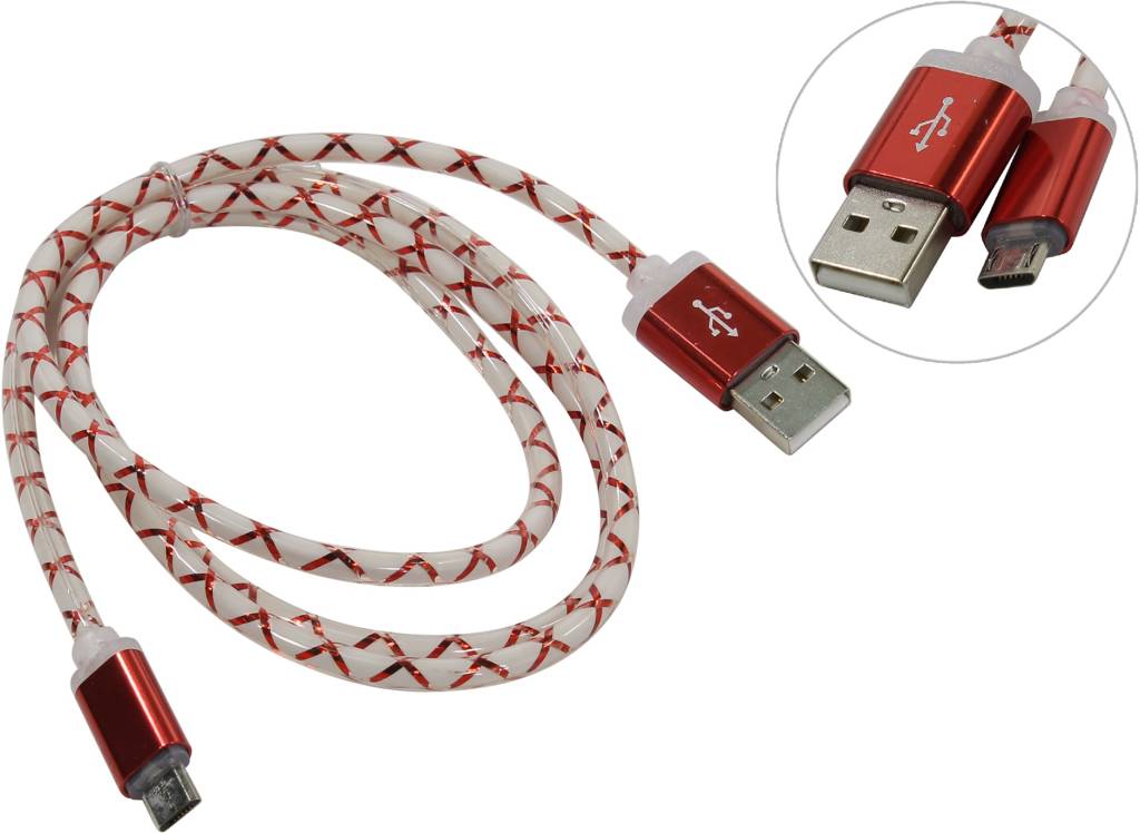   USB 2.0 AM-- >micro-B 1.0 (Red) Defender [87556]