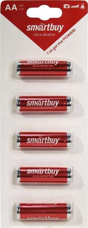  .  Smartbuy SBBA-2A05B, SizeAA, 1.5V,  (alkaline) [. 5 ]
