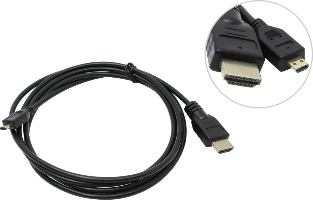 купить Кабель HDMI to microHDMI (19M -19M)  1.8м ver.1.4 Exegate [EX254073RUS]