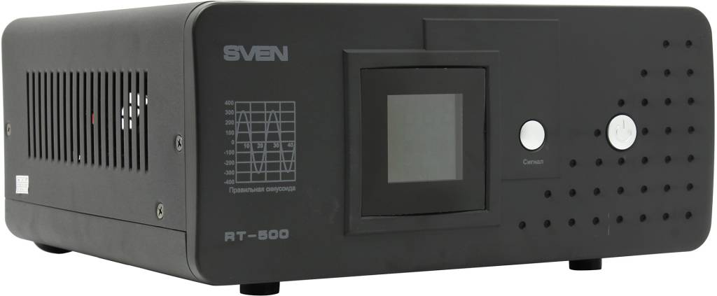  UPS   500VA SVEN[RT-500 Black]LCD, , USB    ,  (