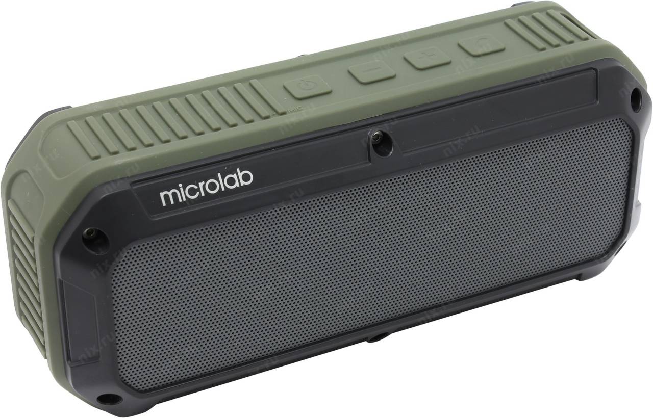    Microlab D861BT [Black-Green] (6W, Bluetooth, Li-Ion)