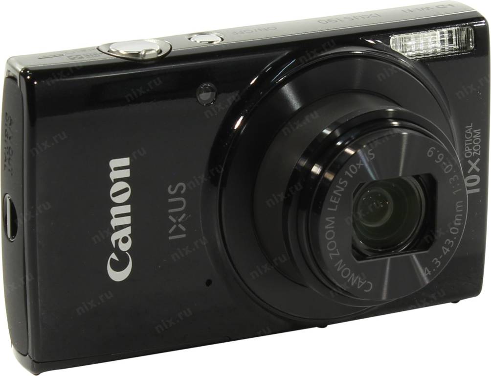    Canon IXUS 190[Black](20Mpx,24-240mm,10x,F3.0-6.9,JPG,SDXC,2.7,USB2.0,AV,WiFi,NFC,L