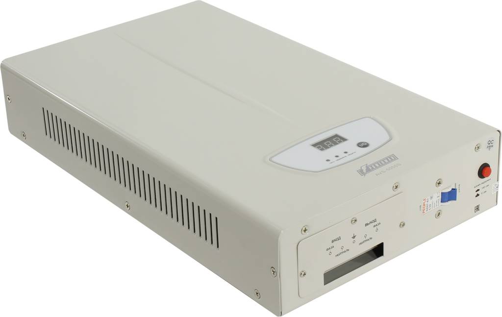 купить Стабилизатор  5000VA Powerman AVS 5000S (вх.140-260V, вых.220V±8%, 5000VA, клеммы для подключения)