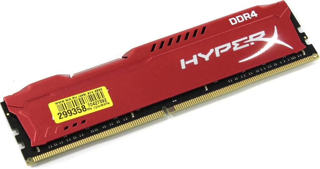    DDR4 DIMM 16Gb PC-19200 Kingston HyperX Fury [HX424C15FR/16] CL15