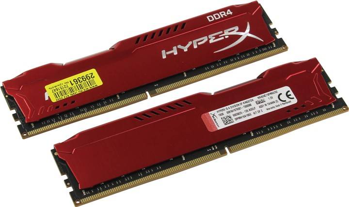    DDR4 DIMM 32Gb PC-19200 Kingston HyperX Fury [HX424C15FRK2/32] KIT 2*16Gb CL15