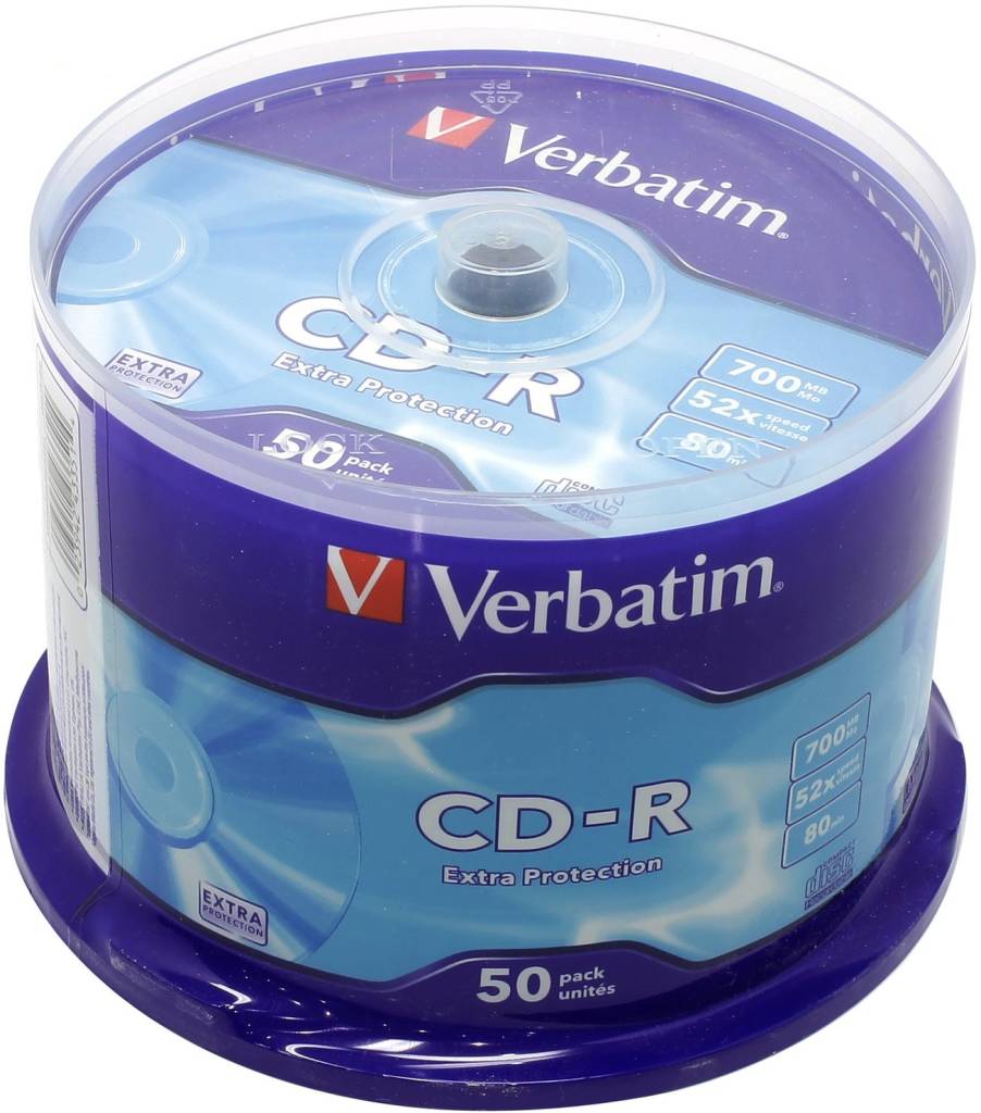   CD-R 700 Verbatim 52x ( 50 ) Cake Box 43351/43343