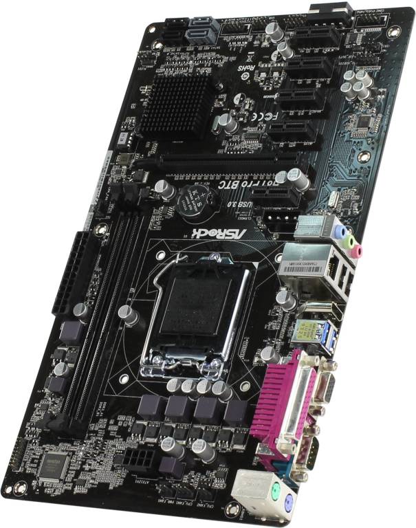    LGA1150 ASRock H81 Pro BTC R2.0(RTL)[H81]PCI-E Dsub+HDMI GbLAN SATA ATX 2DD