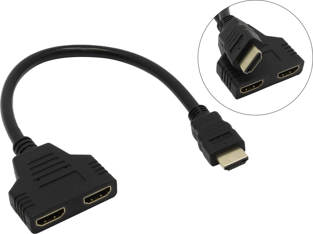  - HDMI (19M) - > 2xHDMI (19F) Greenconnect [GL-HDM1HDF2]