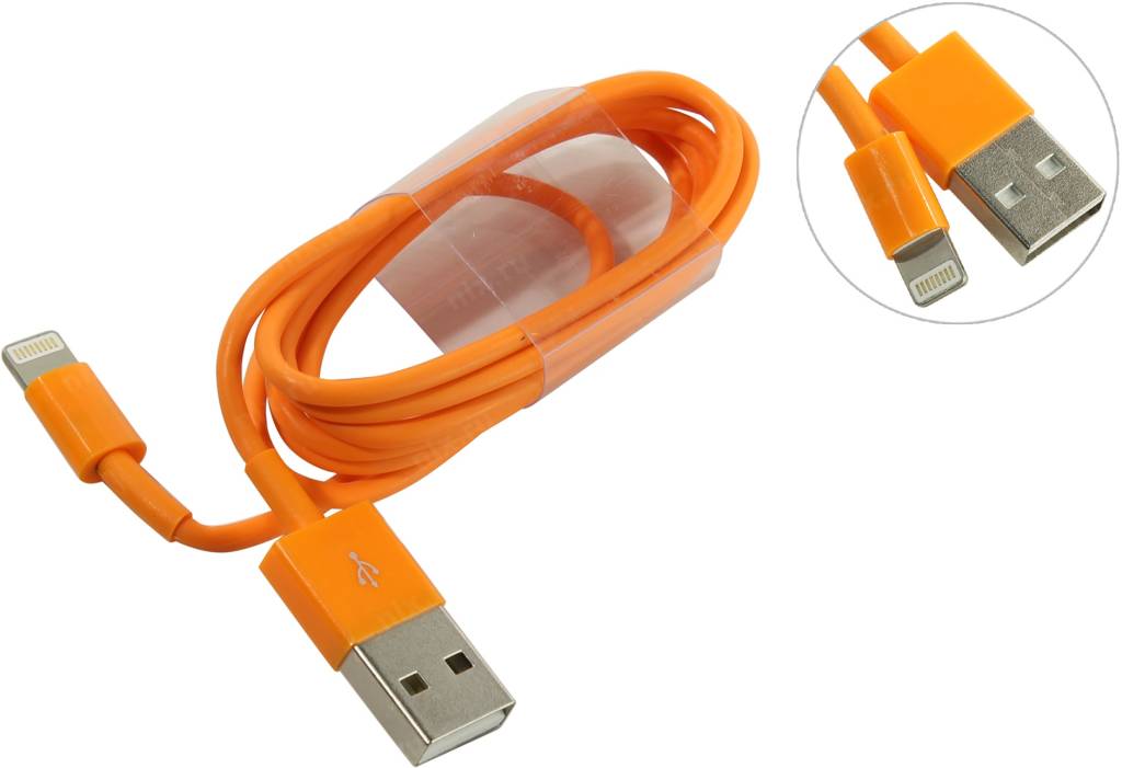купить Кабель USB AM-- >Lightning 1.2.0м Smartbuy [iK-512c orange]