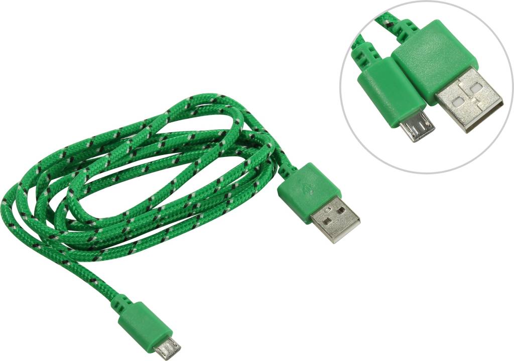   USB A-- >micro-B 1.2.0 Smartbuy [iK-12n green]