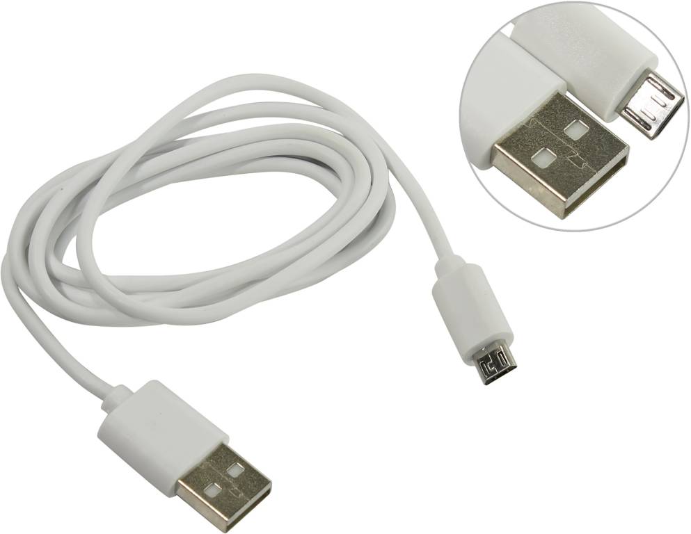   USB A-- >micro-B 1.2.0 Smartbuy [iK-12c white]