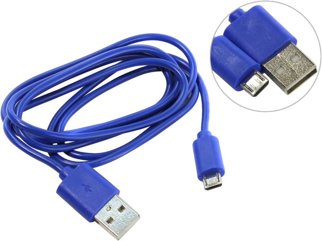   USB A-- >micro-B 1.2.0 Smartbuy [iK-12c blue]